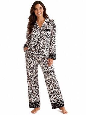 Victoria’s Secret Leopard Print Satin Pajama Set - Women's Sleepwear Small